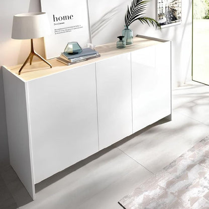 Buffet | White & Wooden | 140 x 40 x 90 - BUF17