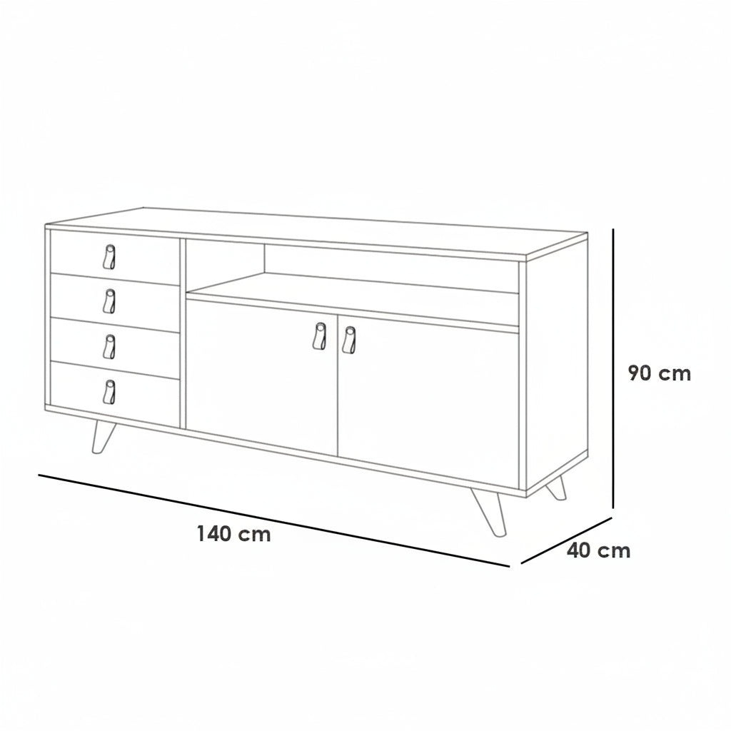 Buffet White and Beige - BUF26