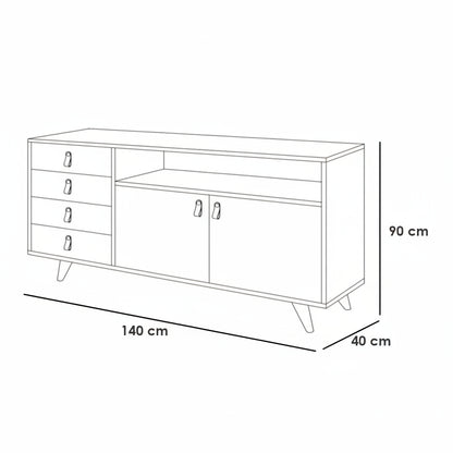 Buffet White and Beige - BUF26