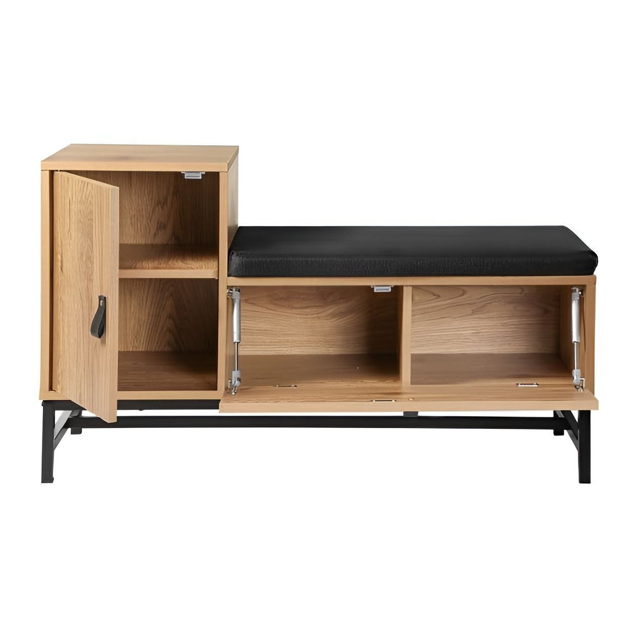 Shoe Closet Wooden & Black - 120 x 40 x 50 cm - WSH35