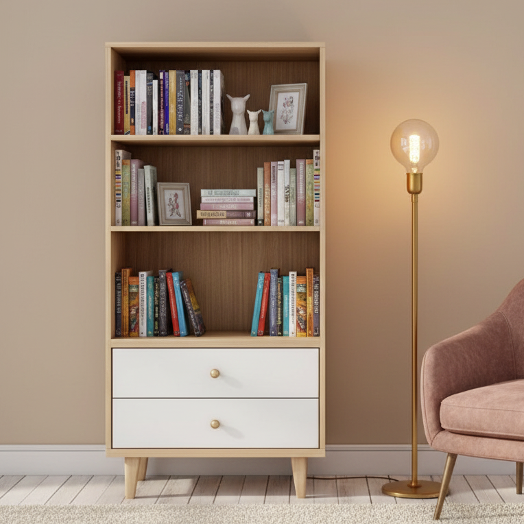 Display Unit Wooden & White - WDU33
