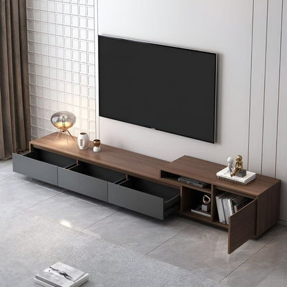 Tv Unit Black & Brown - 220 x 40 x 40 cm - TVUO1