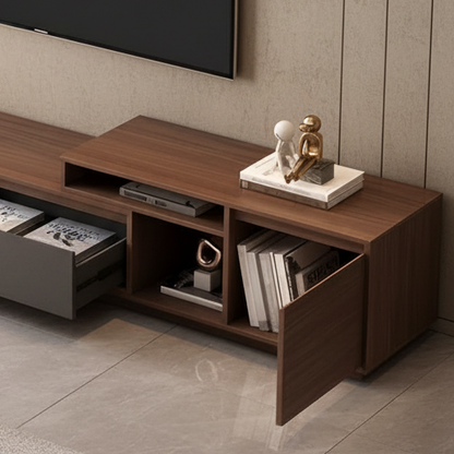 Tv Unit Black & Brown - 220 x 40 x 40 cm - TVUO1