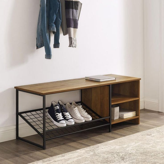 مقعد أحذية من الفولاذ وخشب MDF مقاس 120x45x50 - SR1