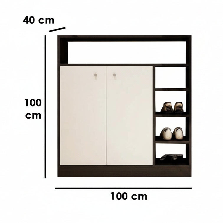 Shoe Closet black & white 100x40x100 - WSH37