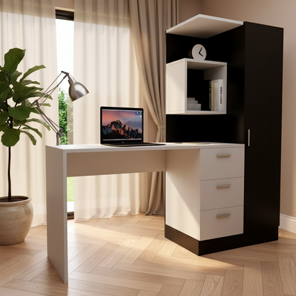 Desk Black & White - 120 x 50 x 160 cm - WDSK10