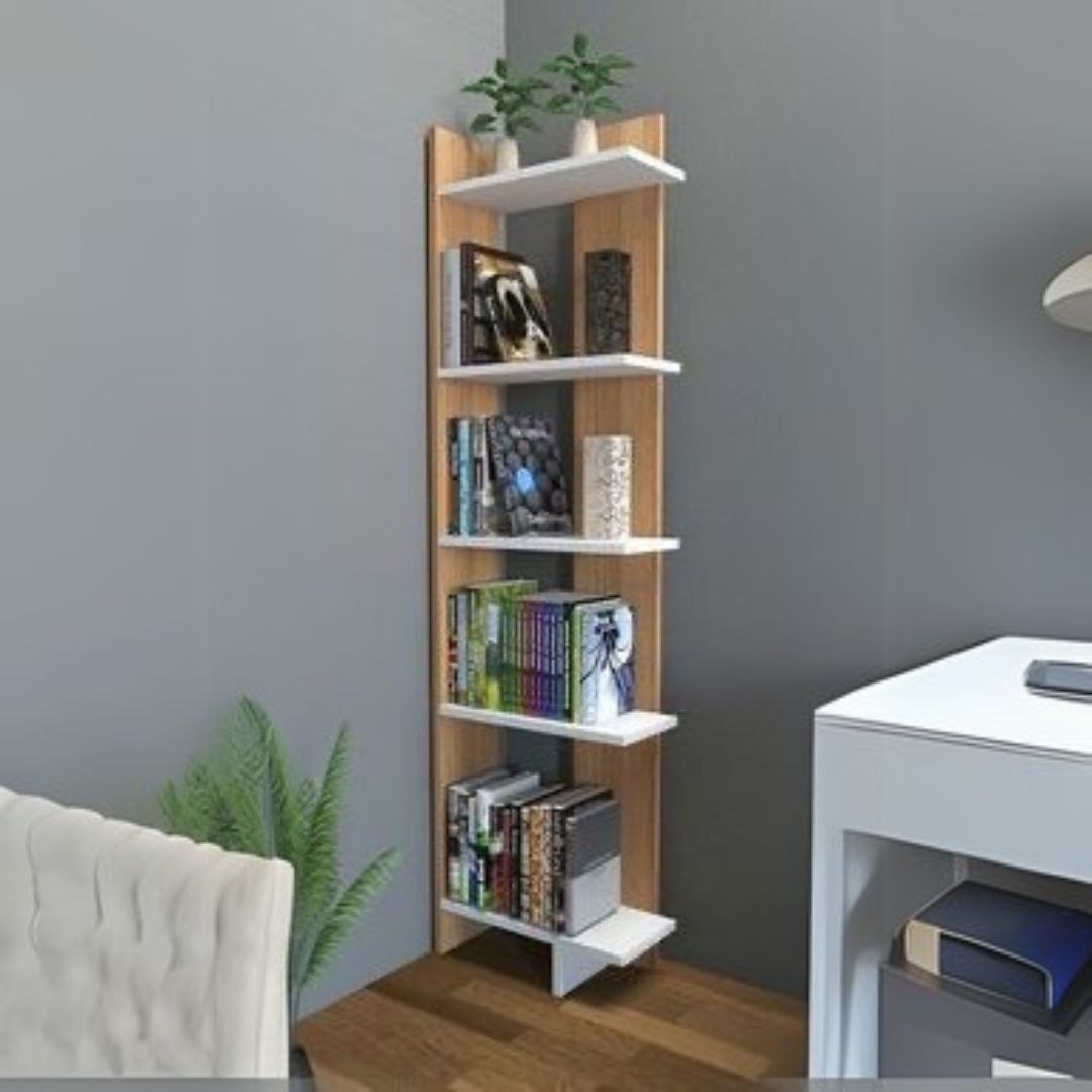 Display Unit White & Wooden - WDU16