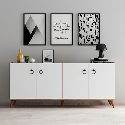 Buffet | White & Wooden - BUF46