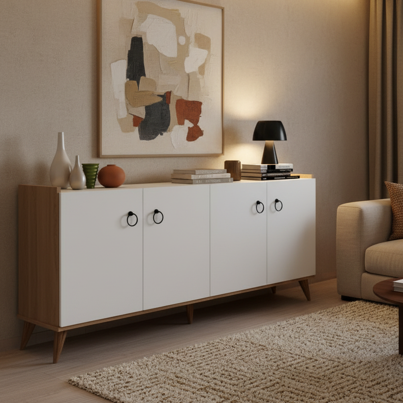 Buffet | White & Wooden - BUF46