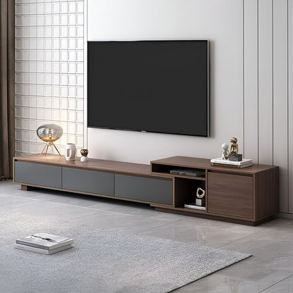Tv Unit Black & Brown - 220 x 40 x 40 cm - TVUO1