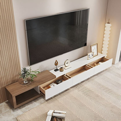 Tv Unit White & Brown - 240 x 40 x 40 cm - TVUO2