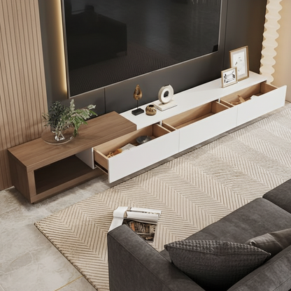 Tv Unit White & Brown - 240 x 40 x 40 cm - TVUO2
