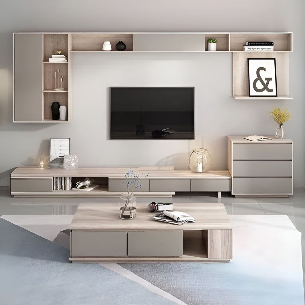 Living Room Set Biege & Grey - TVCT39