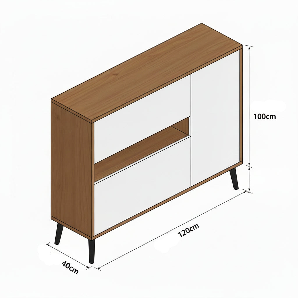 Buffet Beige and White - BUF31