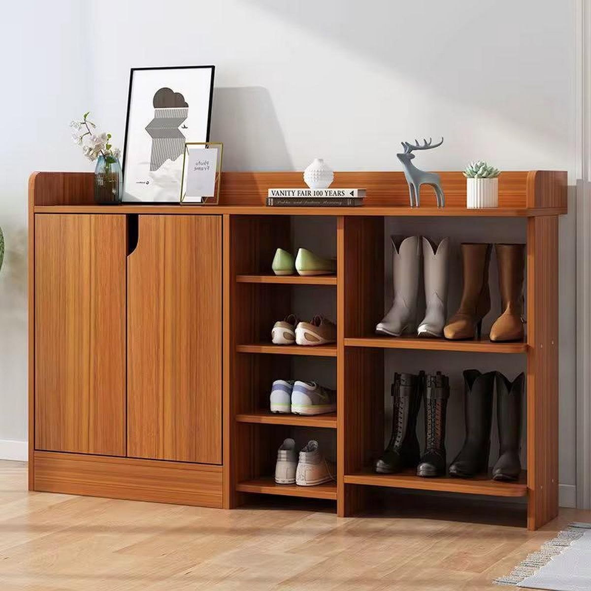 Shoe Closet White & Brown - WSH55