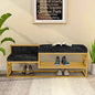 STEEL shoe bench gold and padding 120x40x50 - SR9