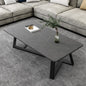 طاولة قهوة مركزية من الفولاذ وخشب MDF، مقاس 100×60×45 سم - AA13
