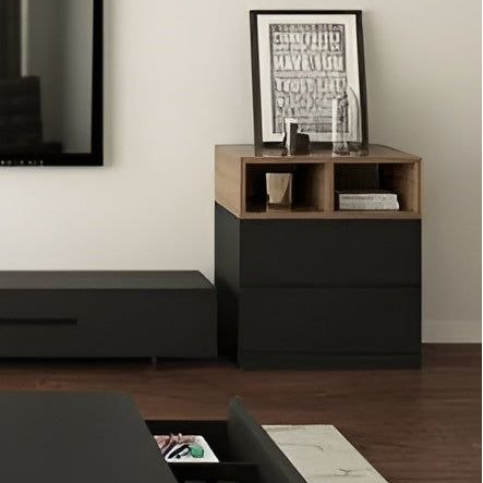 Living Room Set Black - 300 x 40 x 40 cm - TVCT18