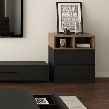 Living Room Set Black - 300 x 40 x 40 cm - TVCT18