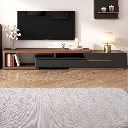 Tv Unit Wooden & Black - 240 x 40 x 40 cm - TVUO4