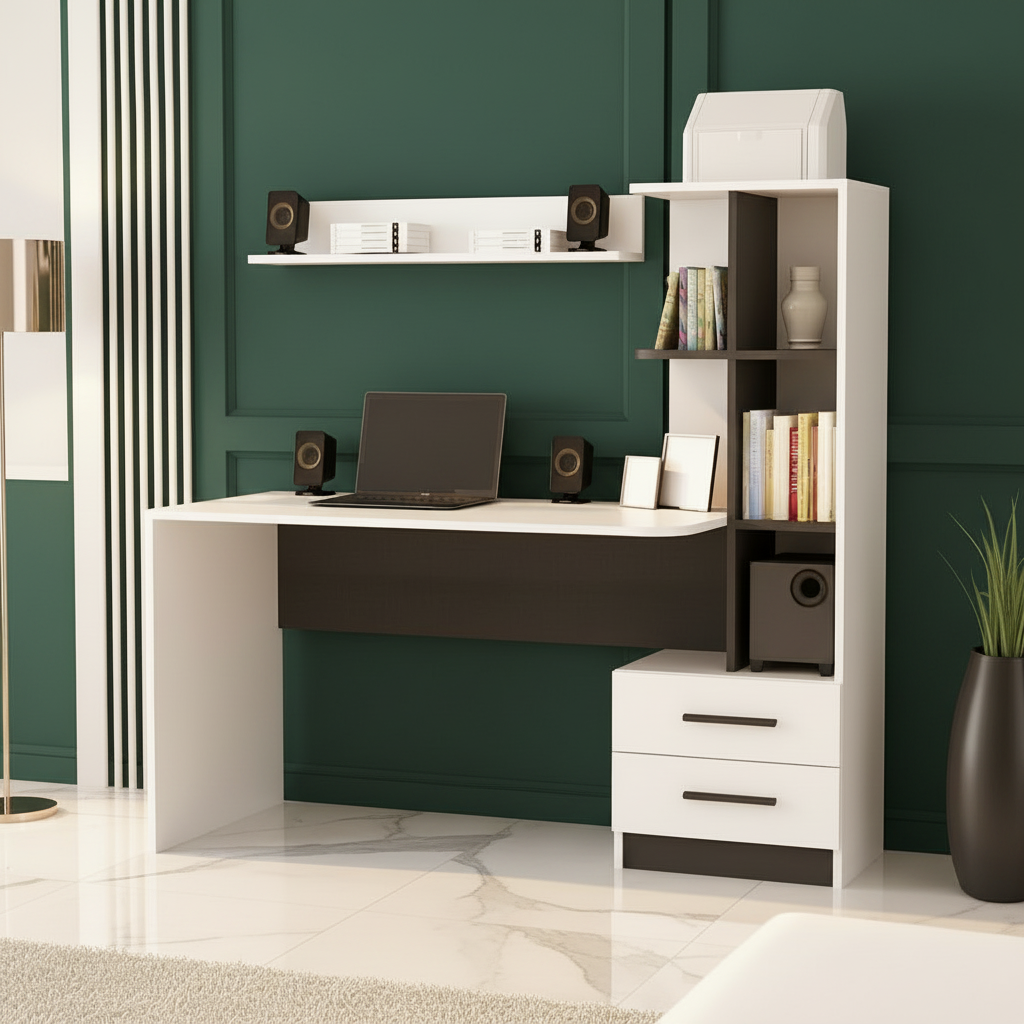 Desk Black & White - 120 x 50 x 160 cm - WDSK15