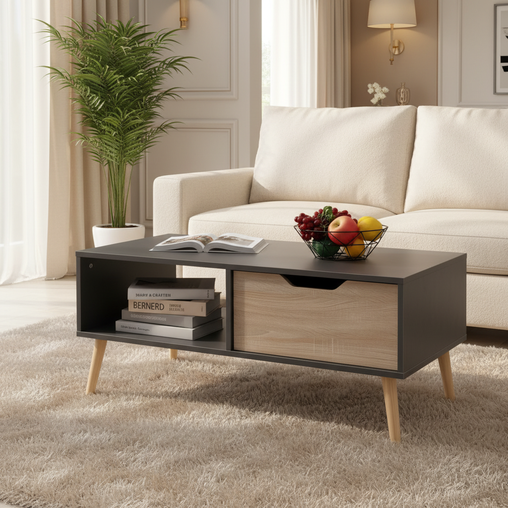 Table Unit Black & Grey - WCT39