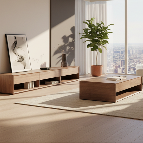 Living Room Set Brown - TVCT42