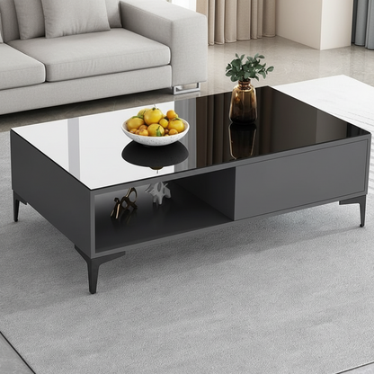 Living Room Set black & glass - TVCT44