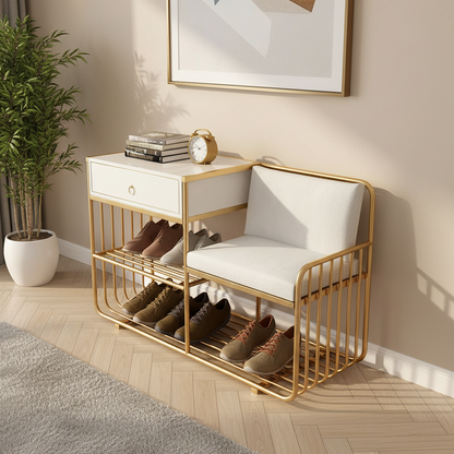 Iron gold shoe bench - SRS41