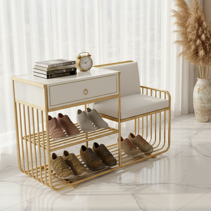 Iron gold shoe bench - SRS41