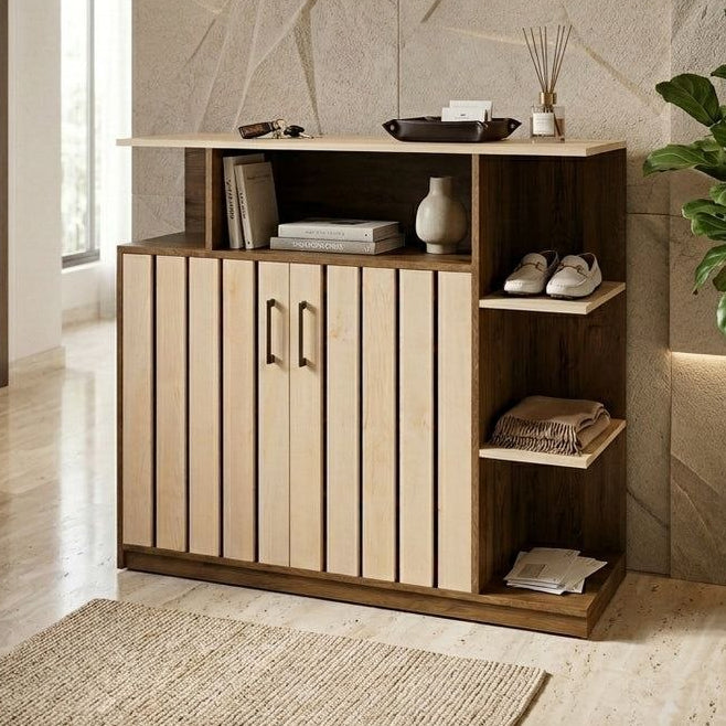 Shoe Closet Beige & Brown - WSH99