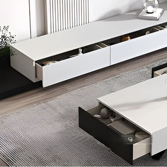 Living Room Set Black & White - 300 x 40 x 40 cm - TVCT20