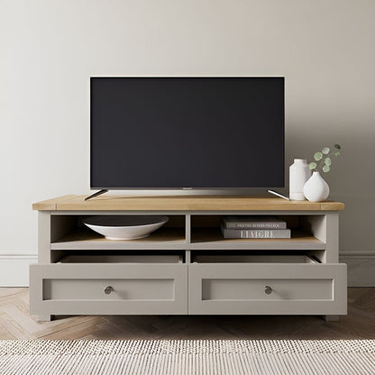 Tv Unit Wooden & Grey - 120 x 40 x 40 cm - TVUO5
