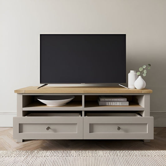 Tv Unit Wooden & Grey - 120 x 40 x 40 cm - TVUO5
