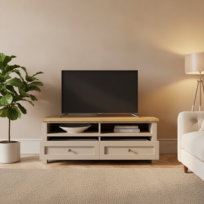 Tv Unit Wooden & Grey - 120 x 40 x 40 cm - TVUO5