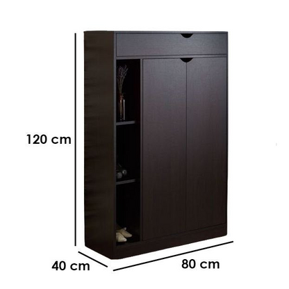 Shoe Closet Black 80 x 40 x 120 - WSH41