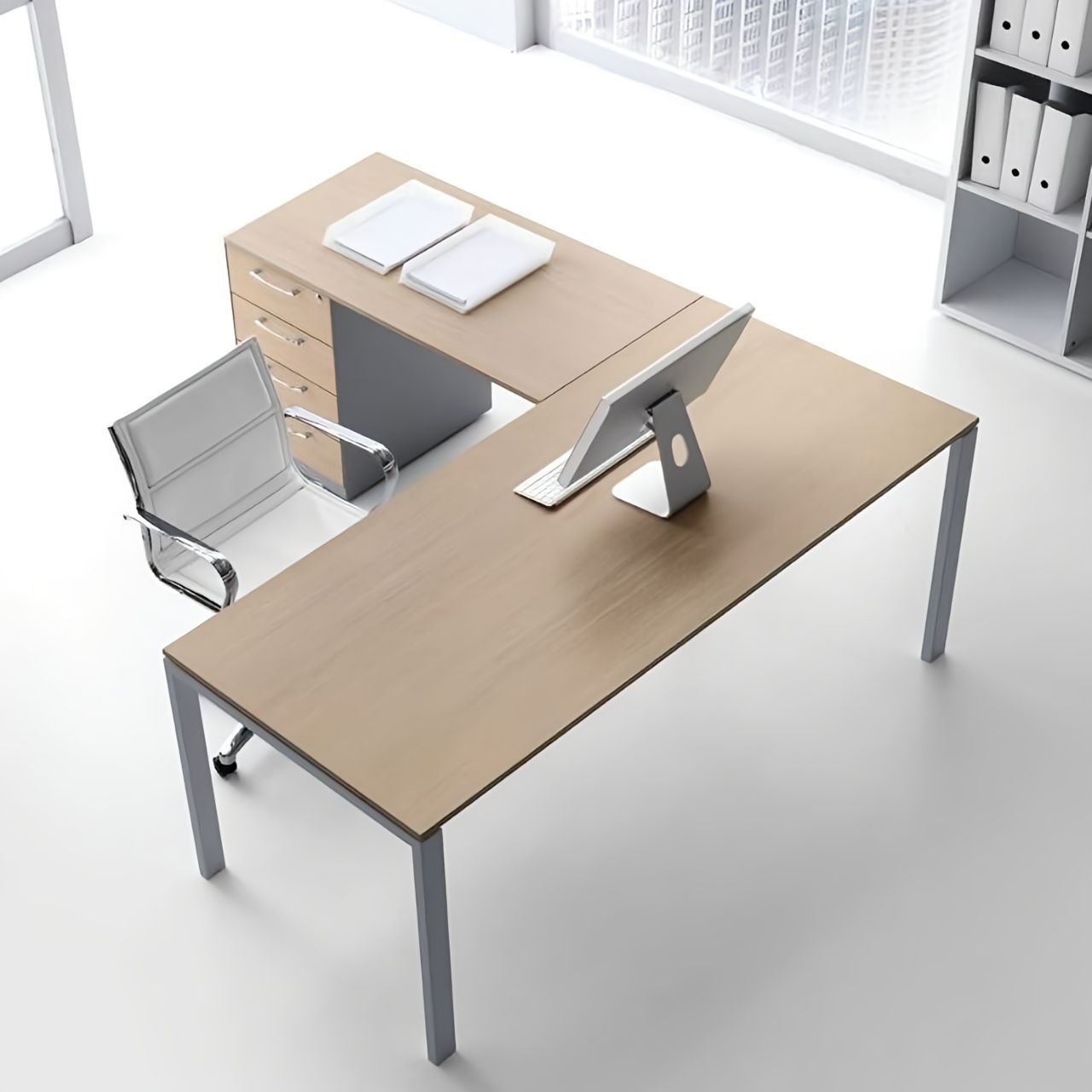 Desk Wooden - 160 x 160 x 75 cm - WDSK24
