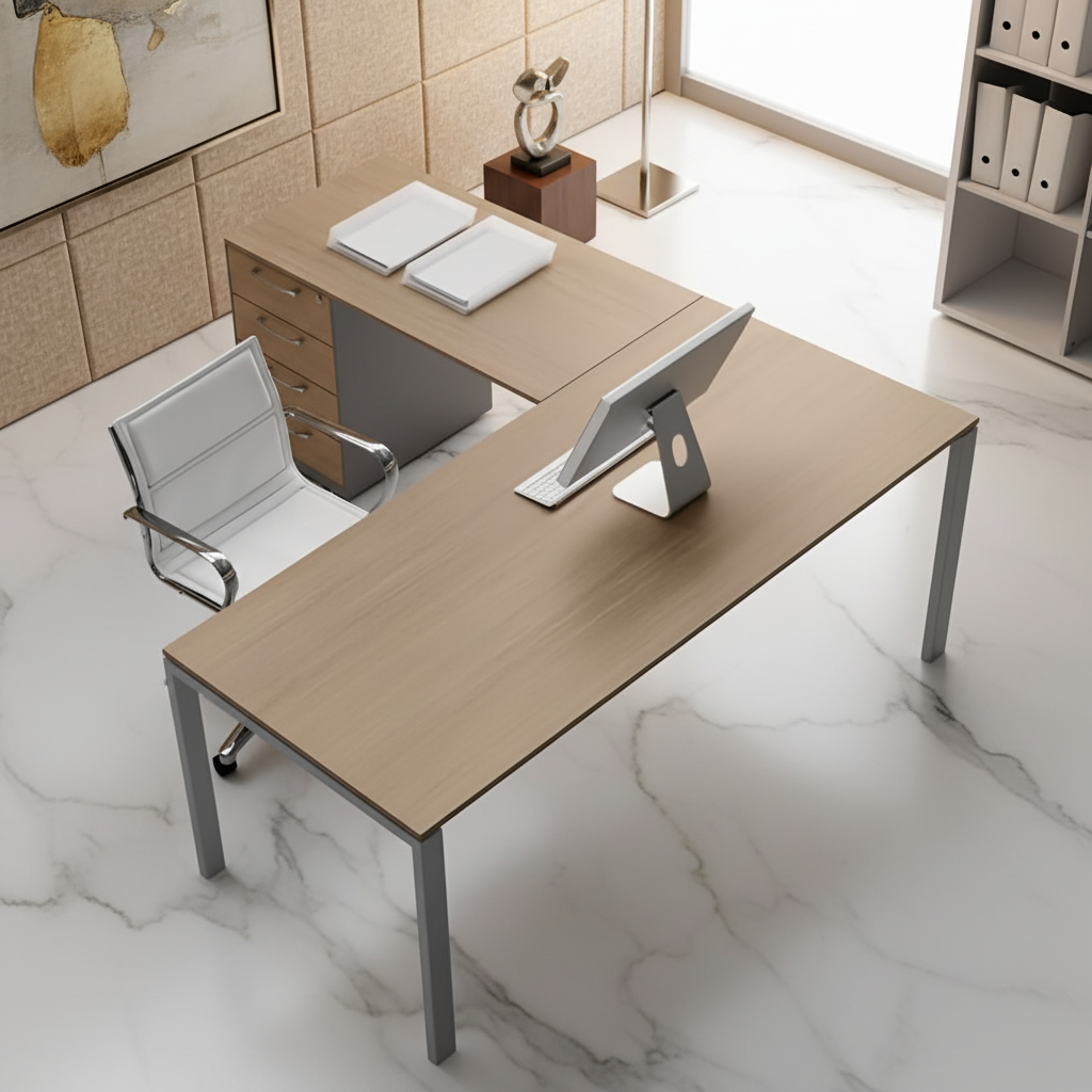 Desk Wooden - 160 x 160 x 75 cm - WDSK24
