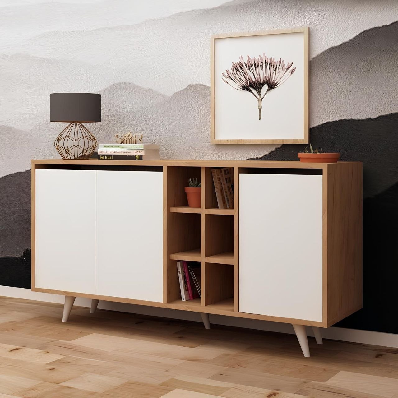 Buffet | White & Wooden - BUF47