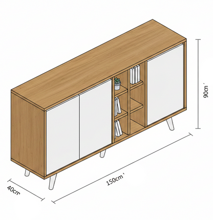 Buffet | White & Wooden - BUF47