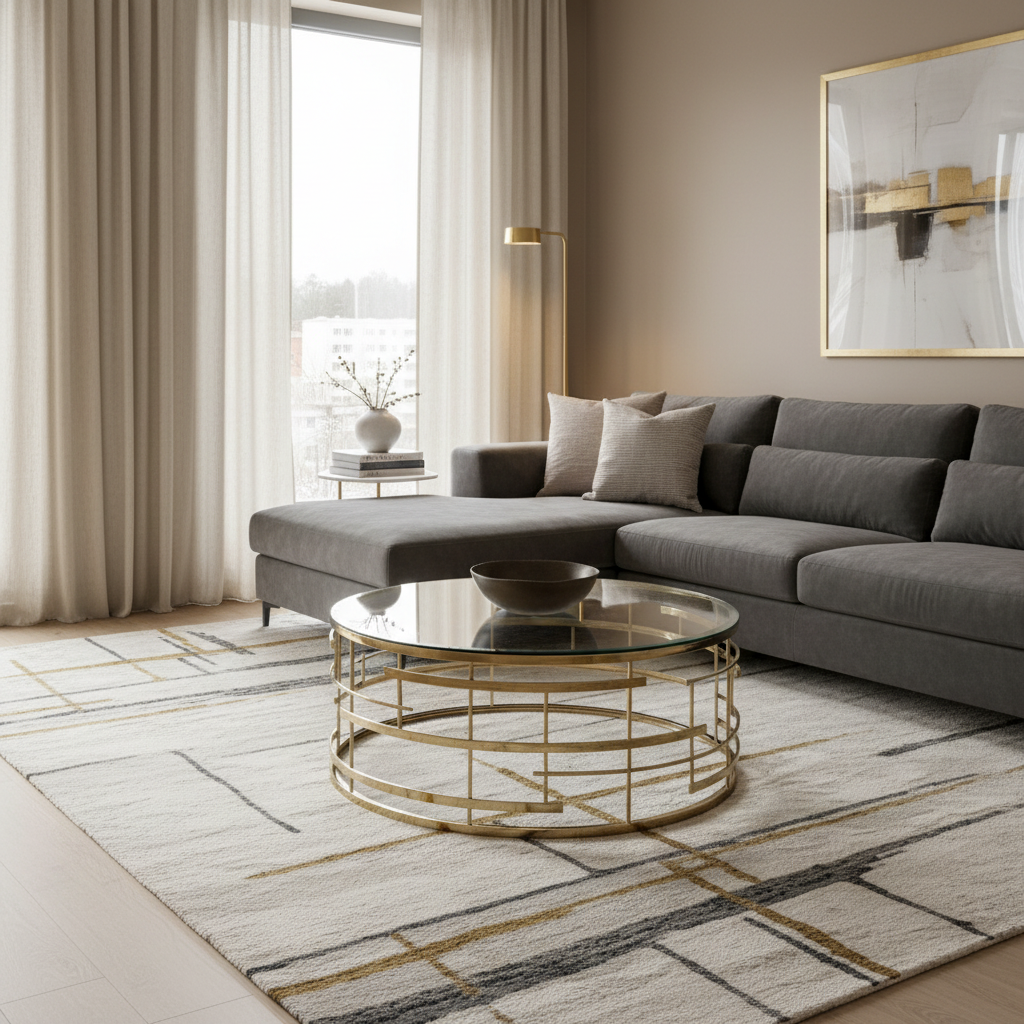 stainless steel and glass center coffee table 75×45 - AA69
