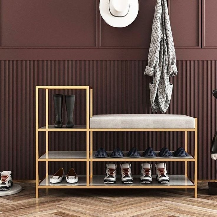 Iron gold shoe bench - SRS44
