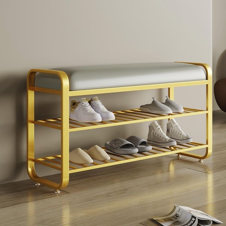Iron gold shoe bench - SRS46