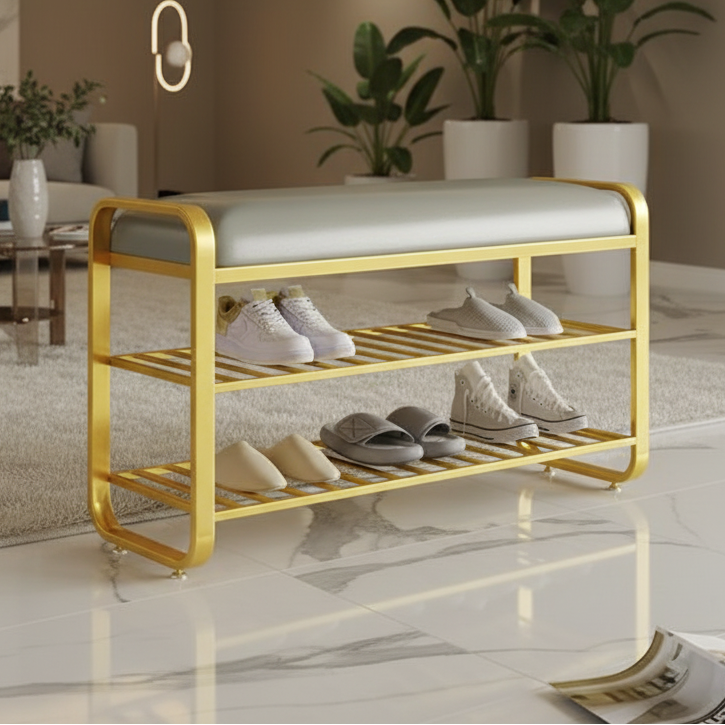 Iron gold shoe bench - SRS46