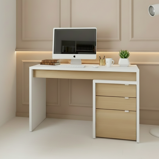 Desk Wooden & White - 120 x 50 x 75 cm - WDSK25
