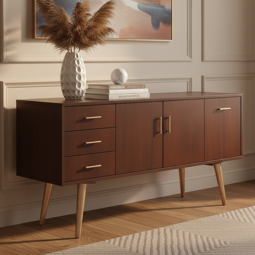 Buffet | Brown & Gold | 150 x 40 x 80 - BUF3