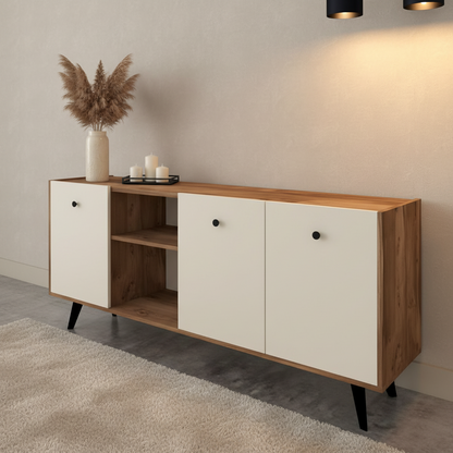 Buffet White and Wooden - BUF39