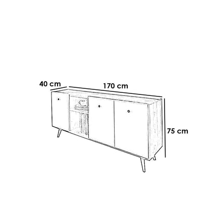 Buffet White and Wooden - BUF39