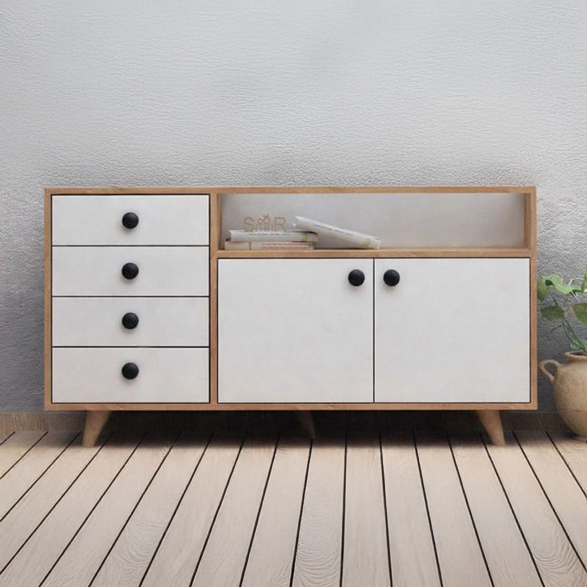Buffet White and Beige - BUF40
