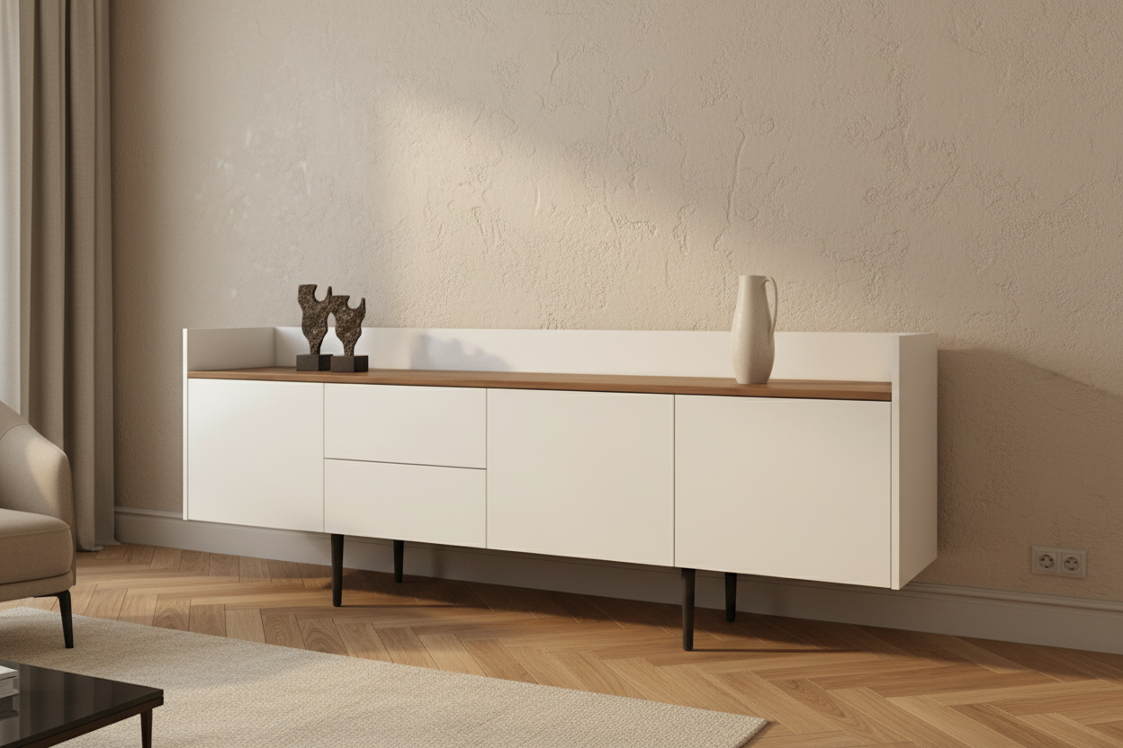 Buffet Brown and White - BUF43